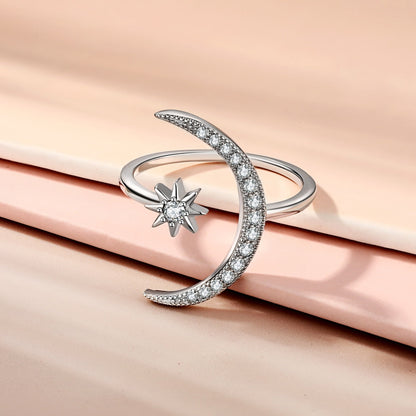 [Joyas Regalia] Anillo de luna y estrella de la eternidad