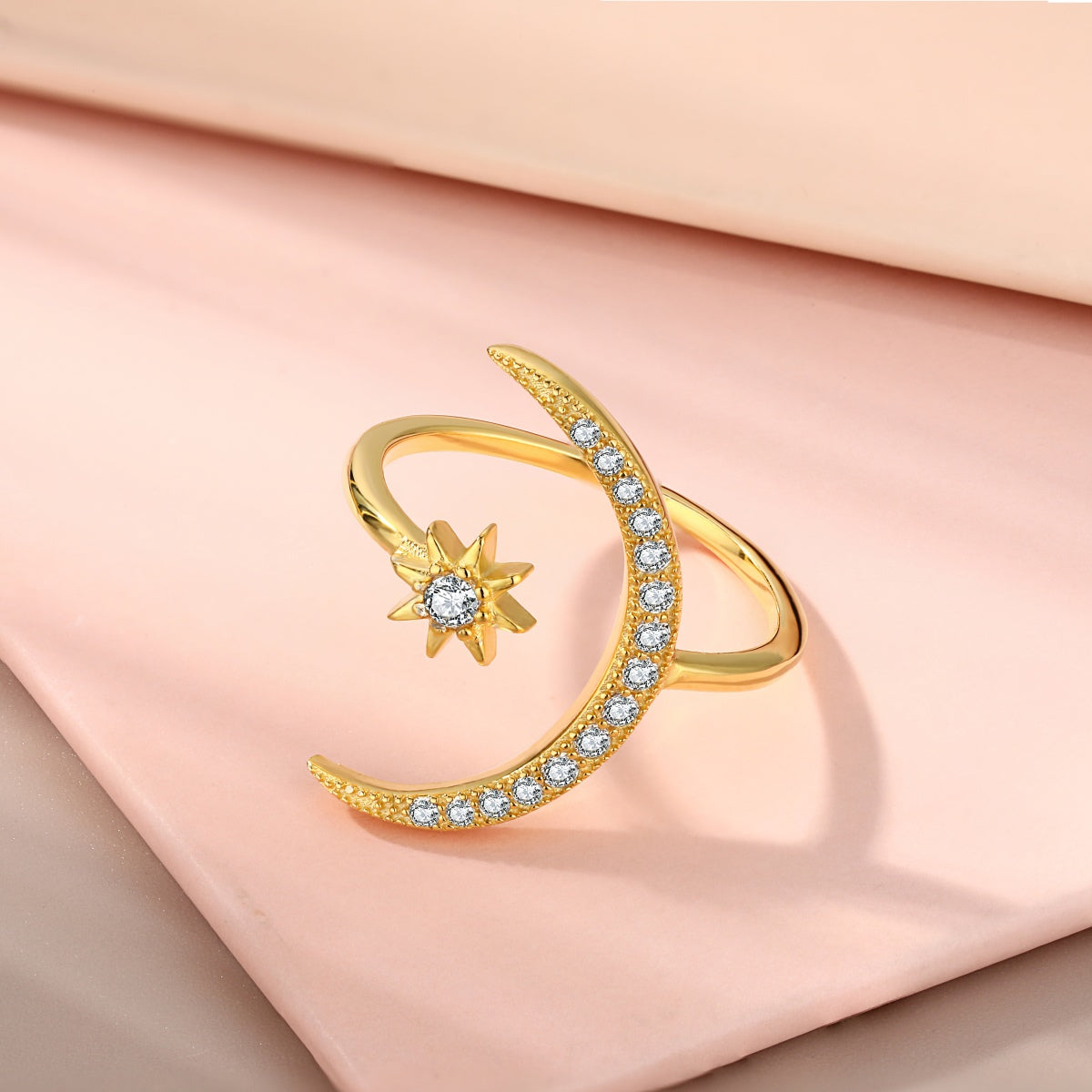 [Joyas Regalia] Anillo de luna y estrella de la eternidad