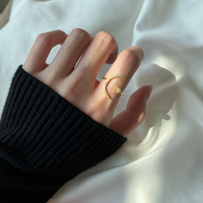 [Joyas Regalia] Anillo de luna y estrella de la eternidad