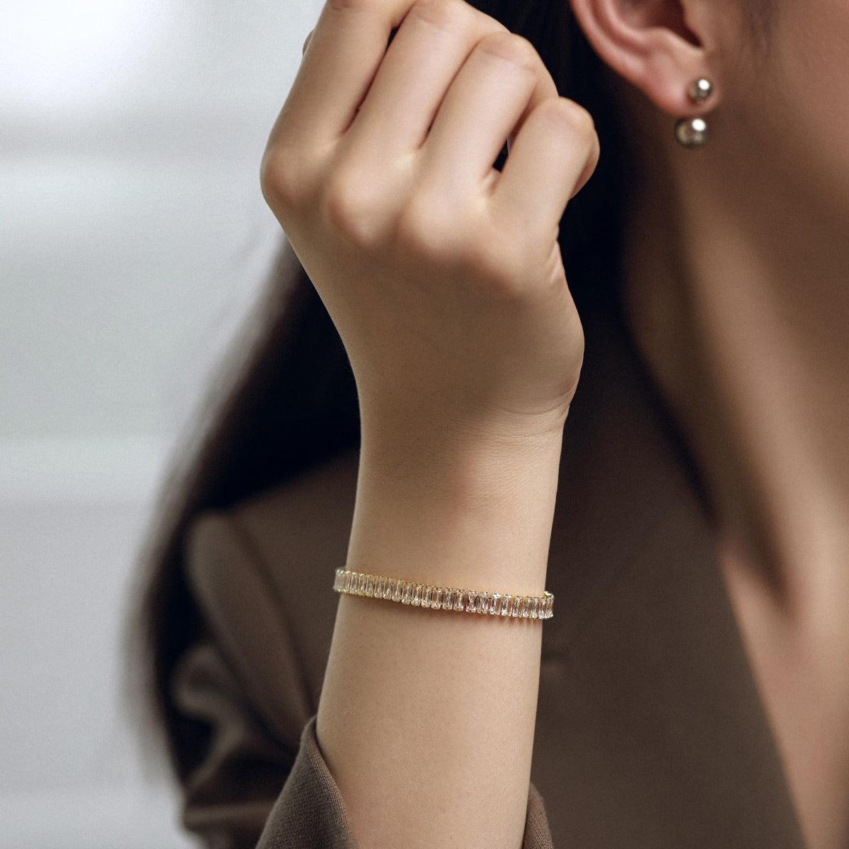 [Bijoux Regalia] Bracelet quotidien exquis taille émeraude