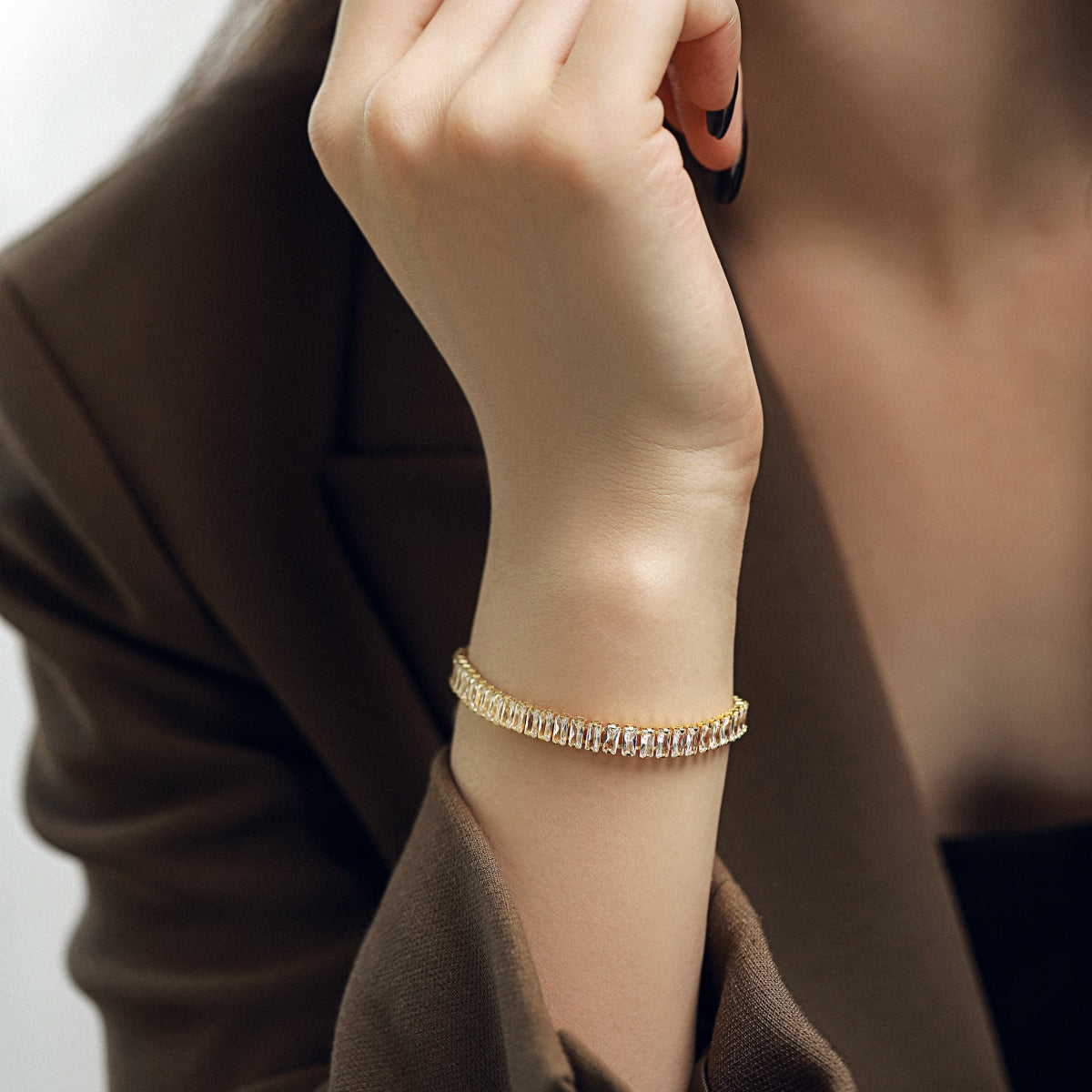 [Bijoux Regalia] Bracelet quotidien exquis taille émeraude