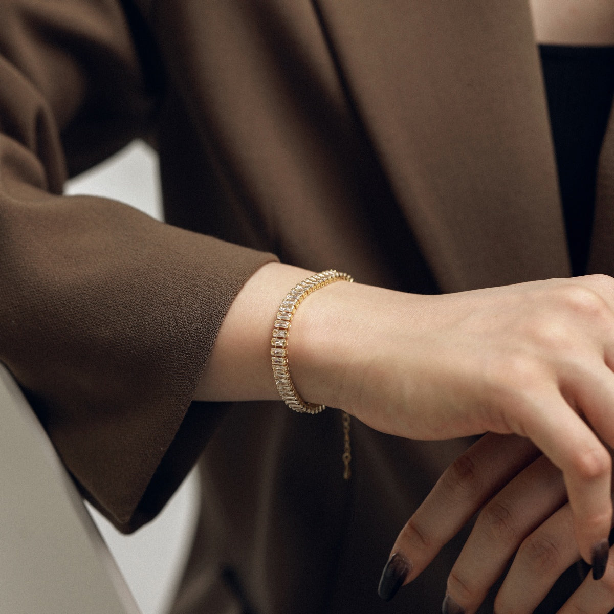 [Bijoux Regalia] Bracelet quotidien exquis taille émeraude