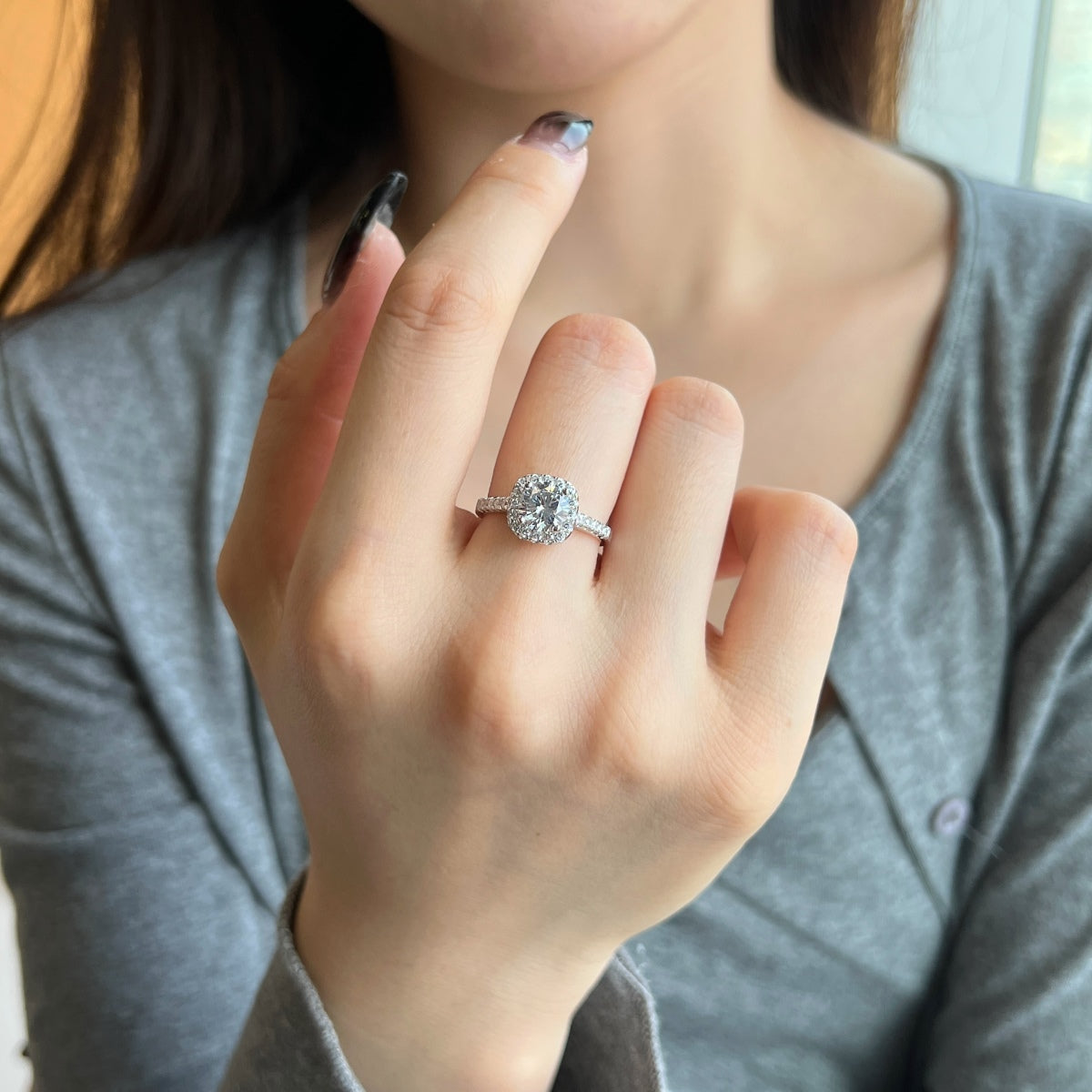 [Regalia jewelry]Dazzling Resplendent Round Cut Wedding Ring
