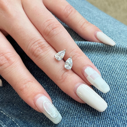 [Joyas Regalia]Pendientes con forma de gota de agua ornamentada
