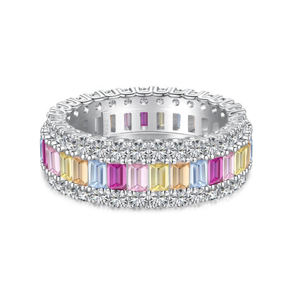 [Bijoux Regalia] Bague quotidienne délicate et colorée à coupe radiante