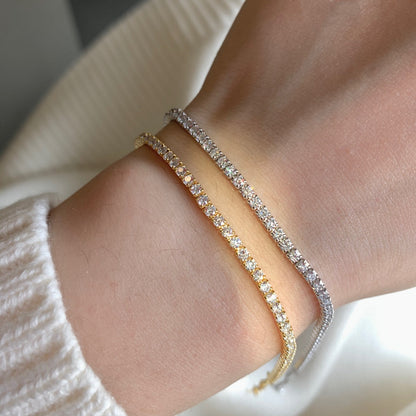 [Bijoux Regalia] Bracelet tennis taille princesse brillant et radieux