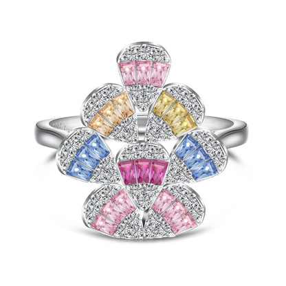 [Joyas Regalia] Anillo diario con forma de gota de agua de colores brillantes