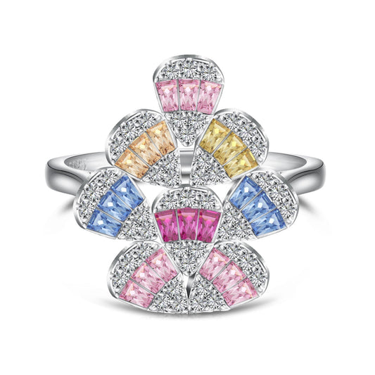 [Regalia jewelry]Sparkling Colorful Water Drop Shape Daily Ring