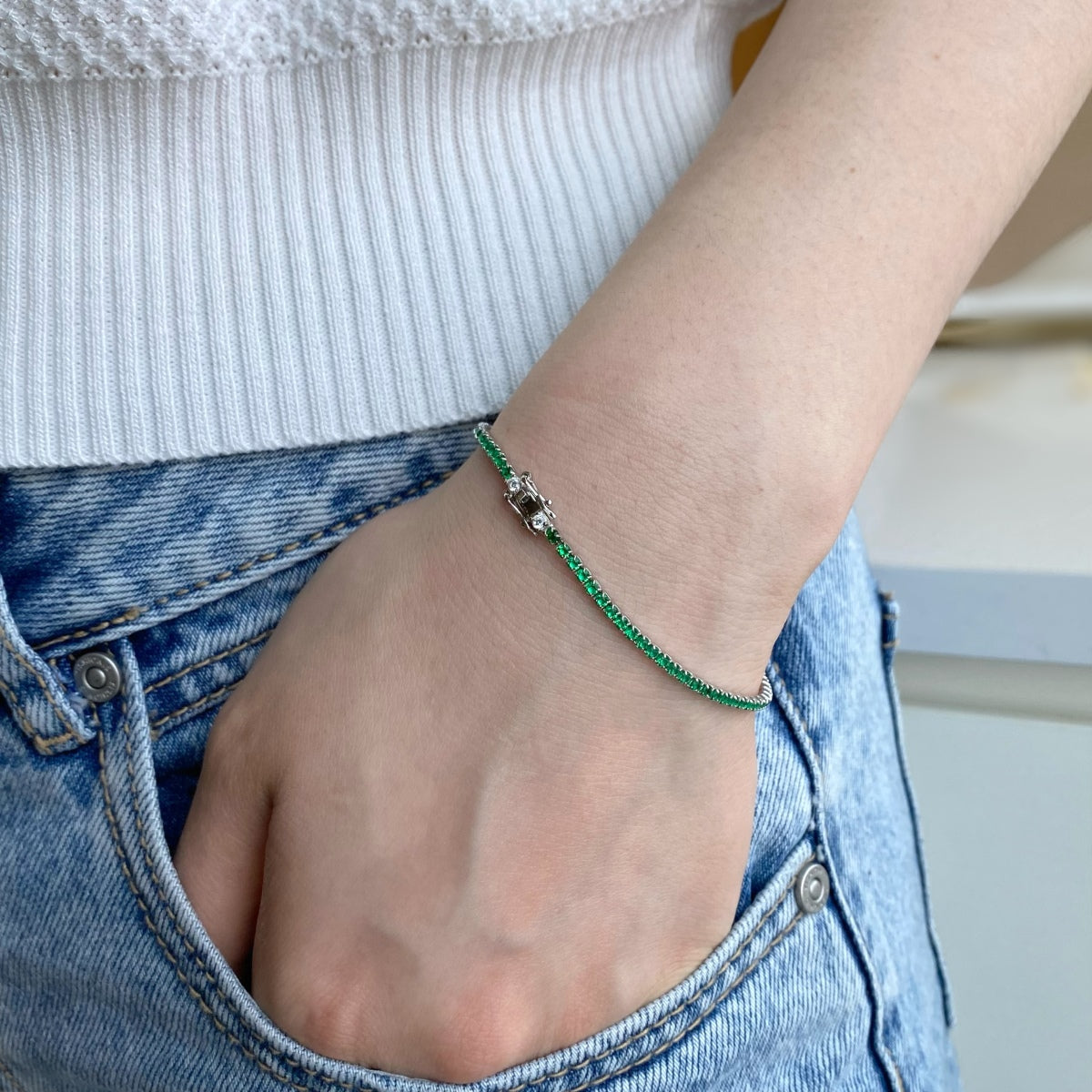 [Bijoux Regalia] Bracelet quotidien éblouissant à coupe ronde colorée