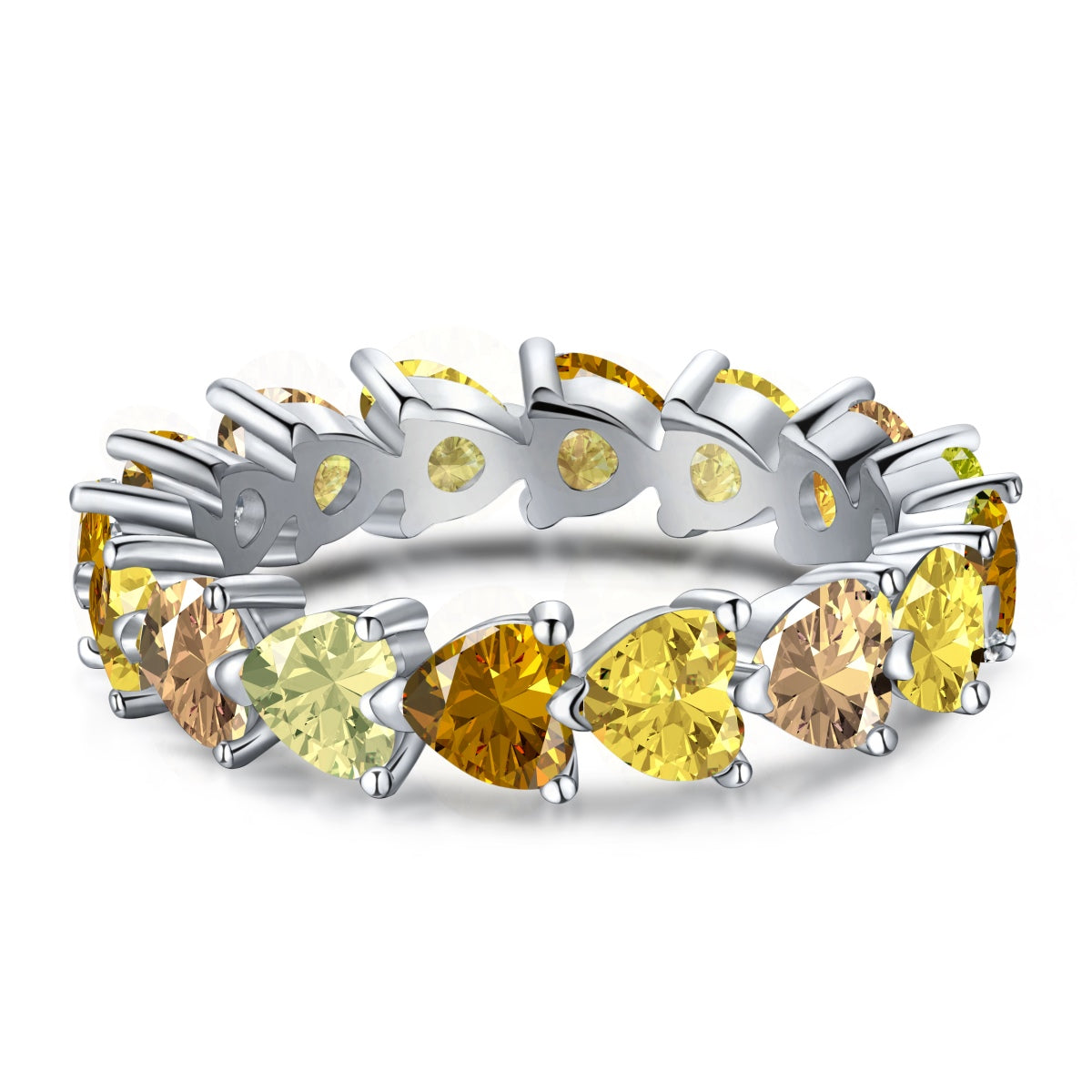 [Joyería Regalia] Anillo de enamorados con corte de corazón, radiante y romántico, de 0,25 quilates