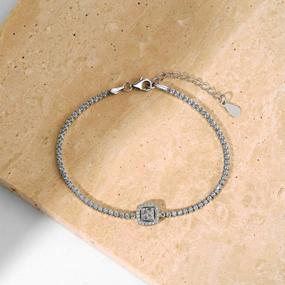 [Bijoux Regalia] Bracelet de banquet luxueux et éblouissant de forme carrée