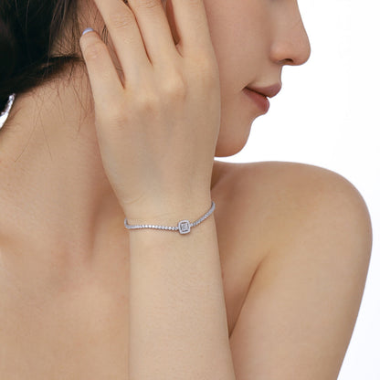 [Bijoux Regalia] Bracelet de banquet luxueux et éblouissant de forme carrée