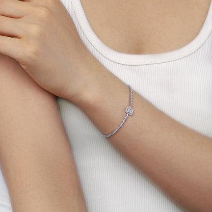 [Bijoux Regalia] Bracelet de banquet luxueux et éblouissant de forme carrée