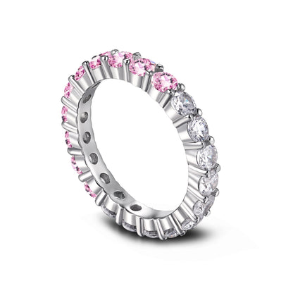 [Joyas Regalia] Anillo de tenis de corte redondo brillante
