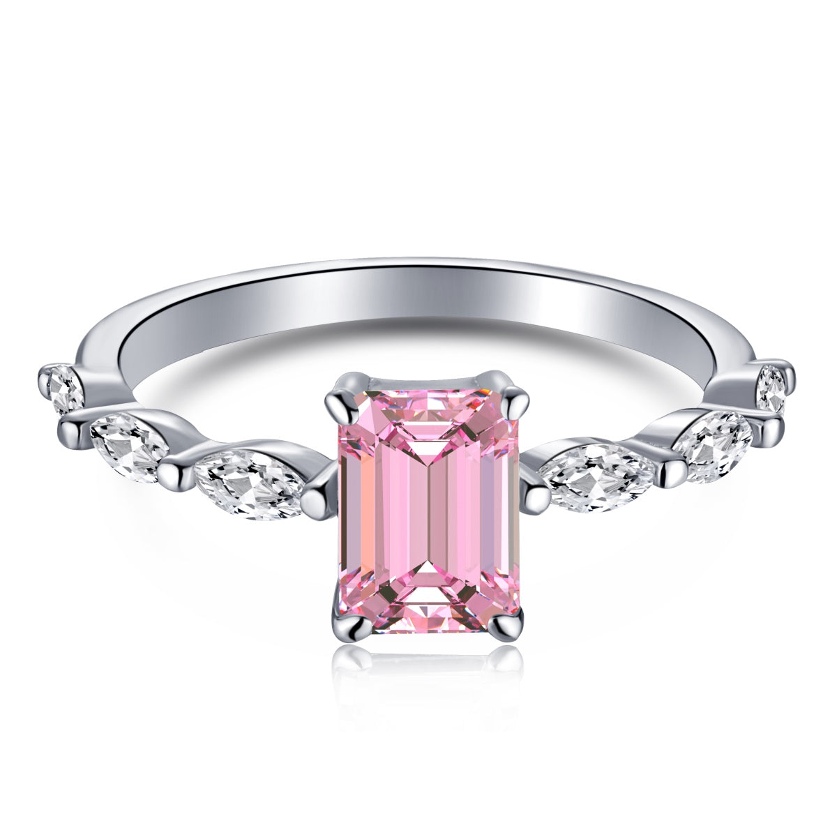 [Joyas Regalia] Anillo diario de corte radiante y delicado de 1,0 quilates