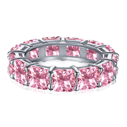 [Joyas Regalia] Elegante anillo de tenis de corte princesa