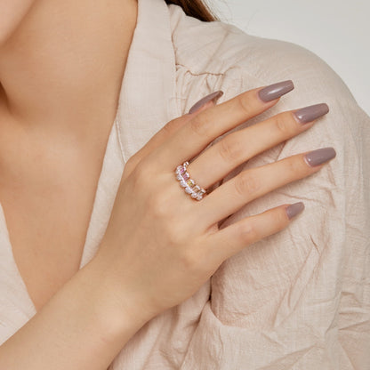 [Bijoux Regalia] Superbe bague quotidienne à taille radiante