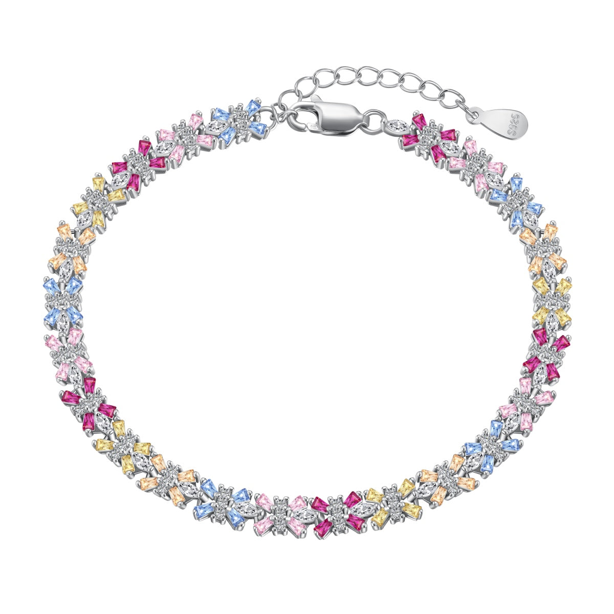 [Bijoux Regalia] Bracelet de fête taille émeraude coloré et éclatant