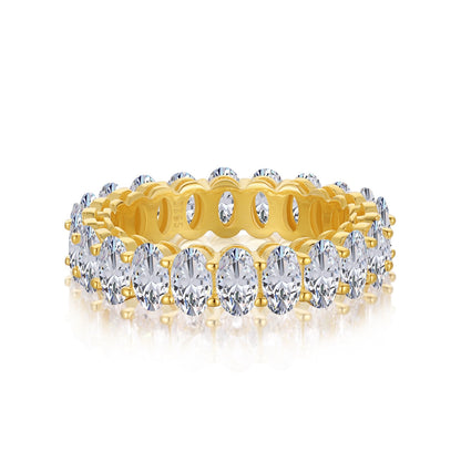 [Joyas Regalia]Anillo de tenis con corte ovalado ornamentado