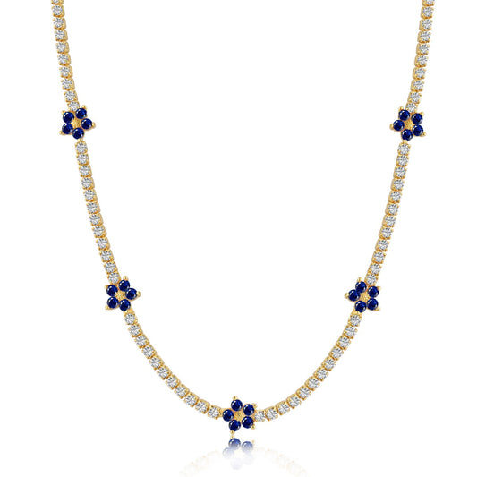 [Bijoux Regalia] Collier tennis luxueux à fleurs colorées
