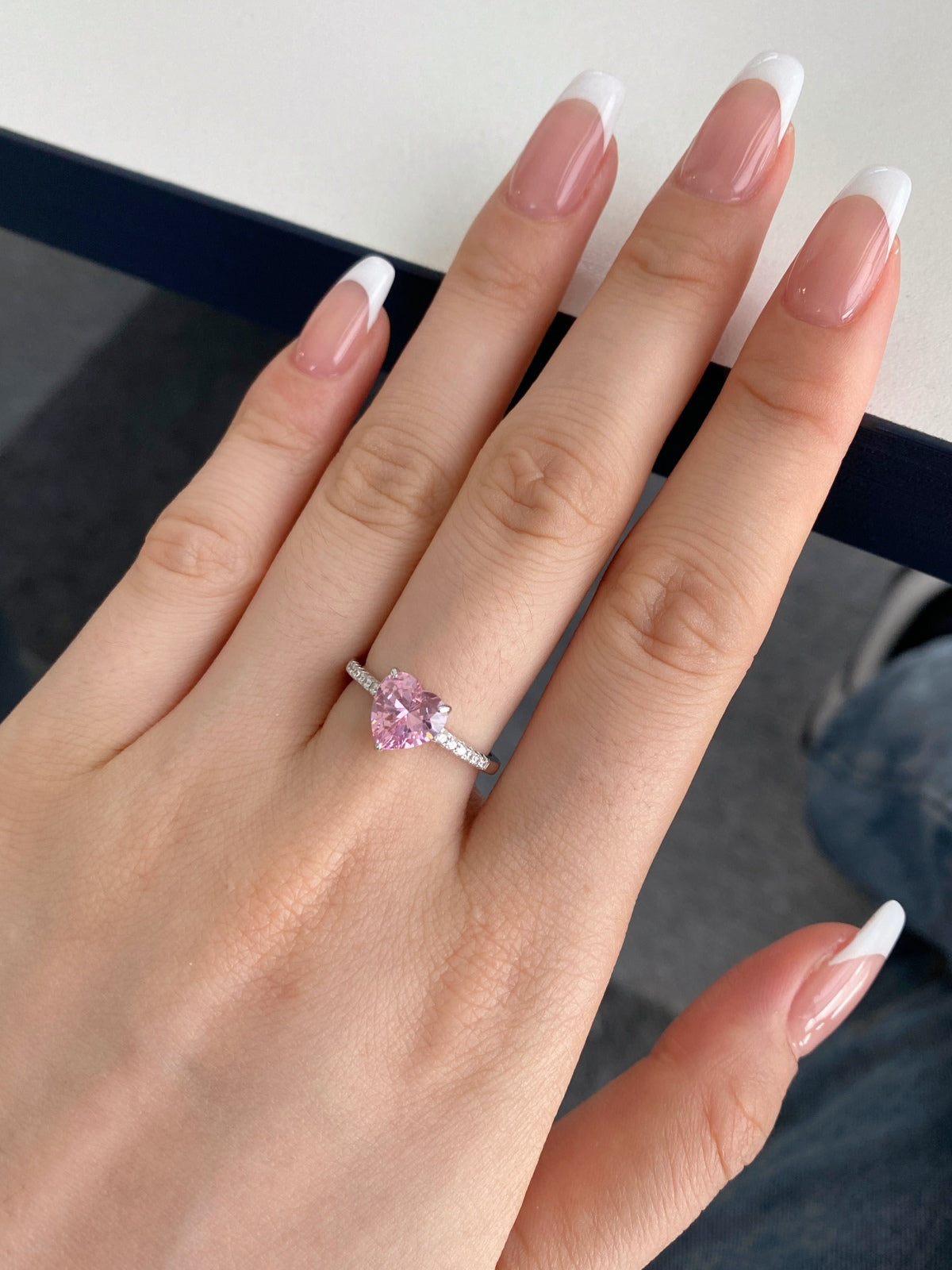 [Joyas Regalia] Anillo de amante con corte de corazón deslumbrante y brillante de 2.0 quilates