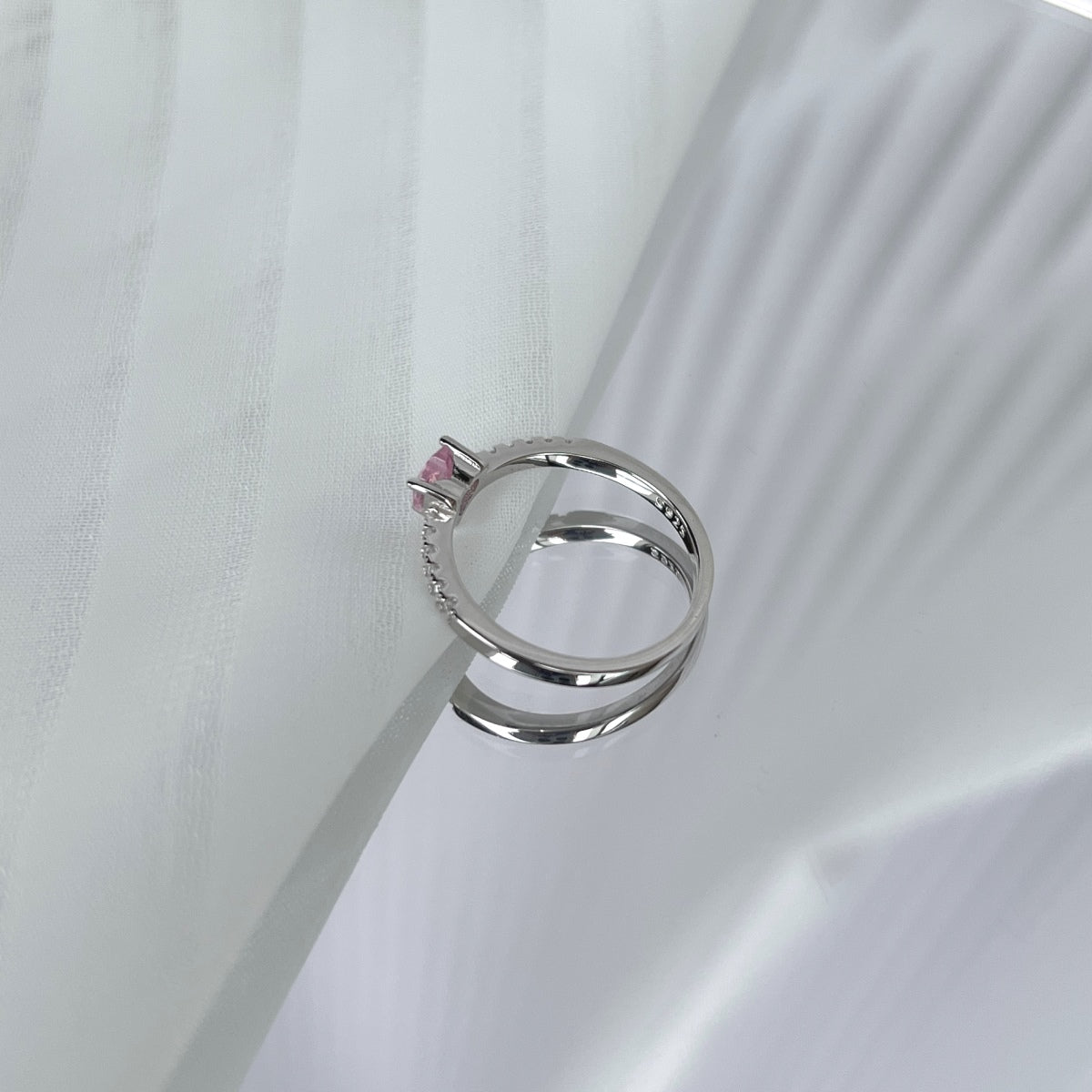 [Regalia jewelry]0.5 Carat CaratEternity Charming Heart Shape Lover Ring