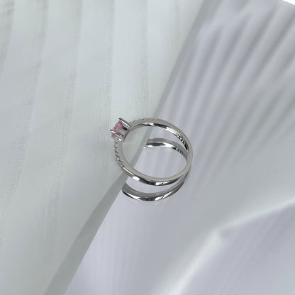 [Regalia jewelry]0.5 Carat CaratEternity Charming Heart Shape Lover Ring