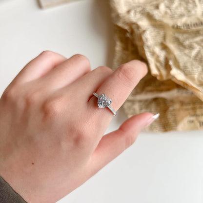 [Joyas Regalia] Anillo de amante con corte de corazón deslumbrante y brillante de 2.0 quilates