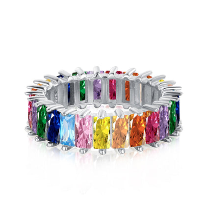 [Joyas Regalia] Anillo único de corte radiante y colorido