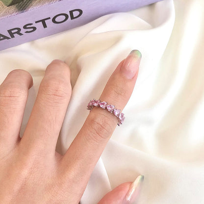 [Joyería Regalia] Anillo de enamorados con corte de corazón, radiante y romántico, de 0,25 quilates