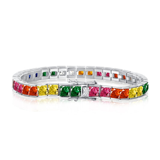 [Bijoux Regalia] Bracelet tennis taille princesse aux couleurs éclatantes