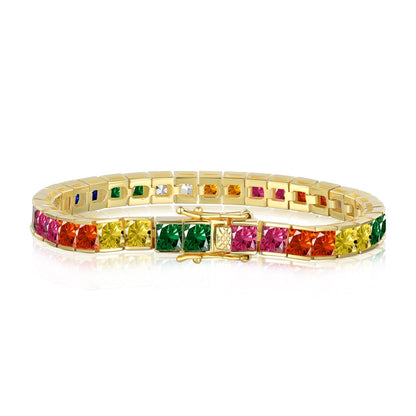 [Bijoux Regalia] Bracelet tennis taille princesse aux couleurs éclatantes