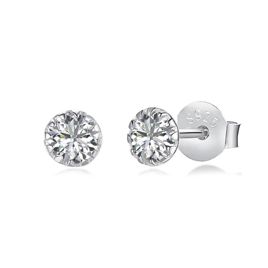[Regalia jewelry]Sparkling Colorful Round Shape Earrings