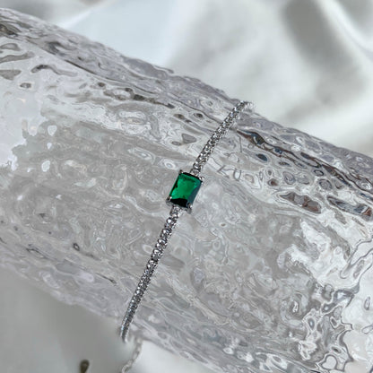 [Bijoux Regalia] Bracelet de banquet unique taille émeraude de 1,0 carat