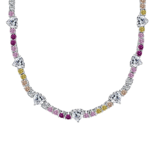 [Bijoux Regalia] Chaîne de tennis arc-en-ciel colorée et délicate