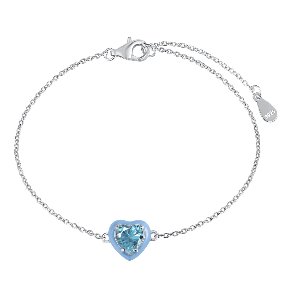 [Bijoux Regalia] Bracelet romantique scintillant en forme de cœur pour amoureux