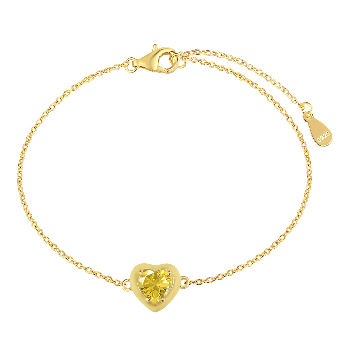 [Bijoux Regalia] Bracelet romantique scintillant en forme de cœur pour amoureux