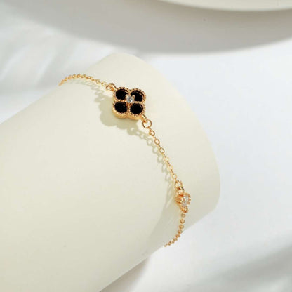 [Bijoux Regalia] Bracelet délicat trèfle à quatre feuilles