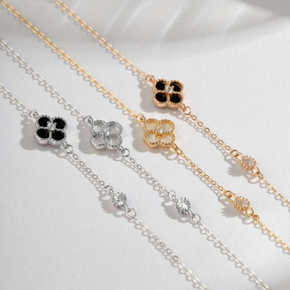 [Bijoux Regalia] Bracelet délicat trèfle à quatre feuilles