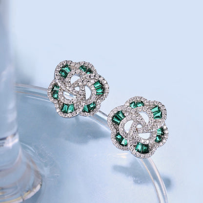 [Regalia jewelry]Exquisite Flower Shape Daily Earrings