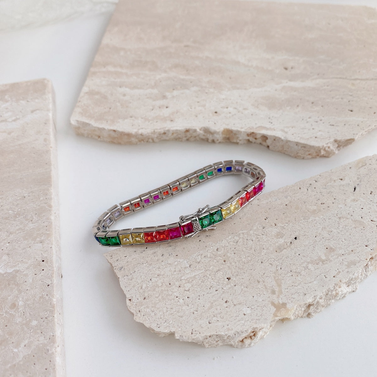 [Bijoux Regalia] Bracelet tennis taille princesse aux couleurs éclatantes