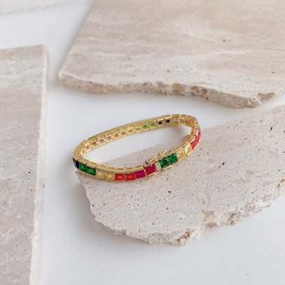 [Bijoux Regalia] Bracelet tennis taille princesse aux couleurs éclatantes