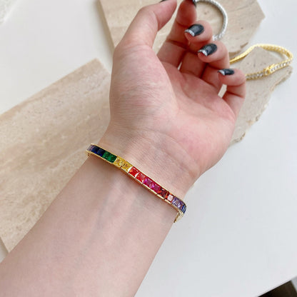 [Bijoux Regalia] Bracelet tennis taille princesse aux couleurs éclatantes