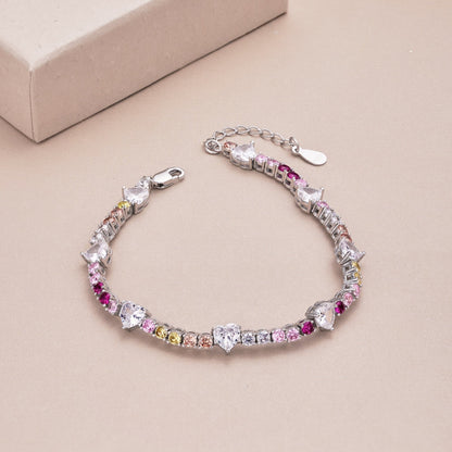 [Bijoux Regalia] Bracelet romantique en forme de cœur avec coupe ronde