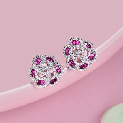 [Regalia jewelry]Exquisite Flower Shape Daily Earrings