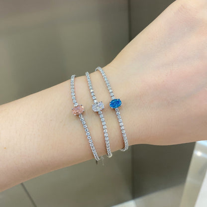 [Bijoux Regalia] Bracelet quotidien exquis taille ovale de 0,75 carat