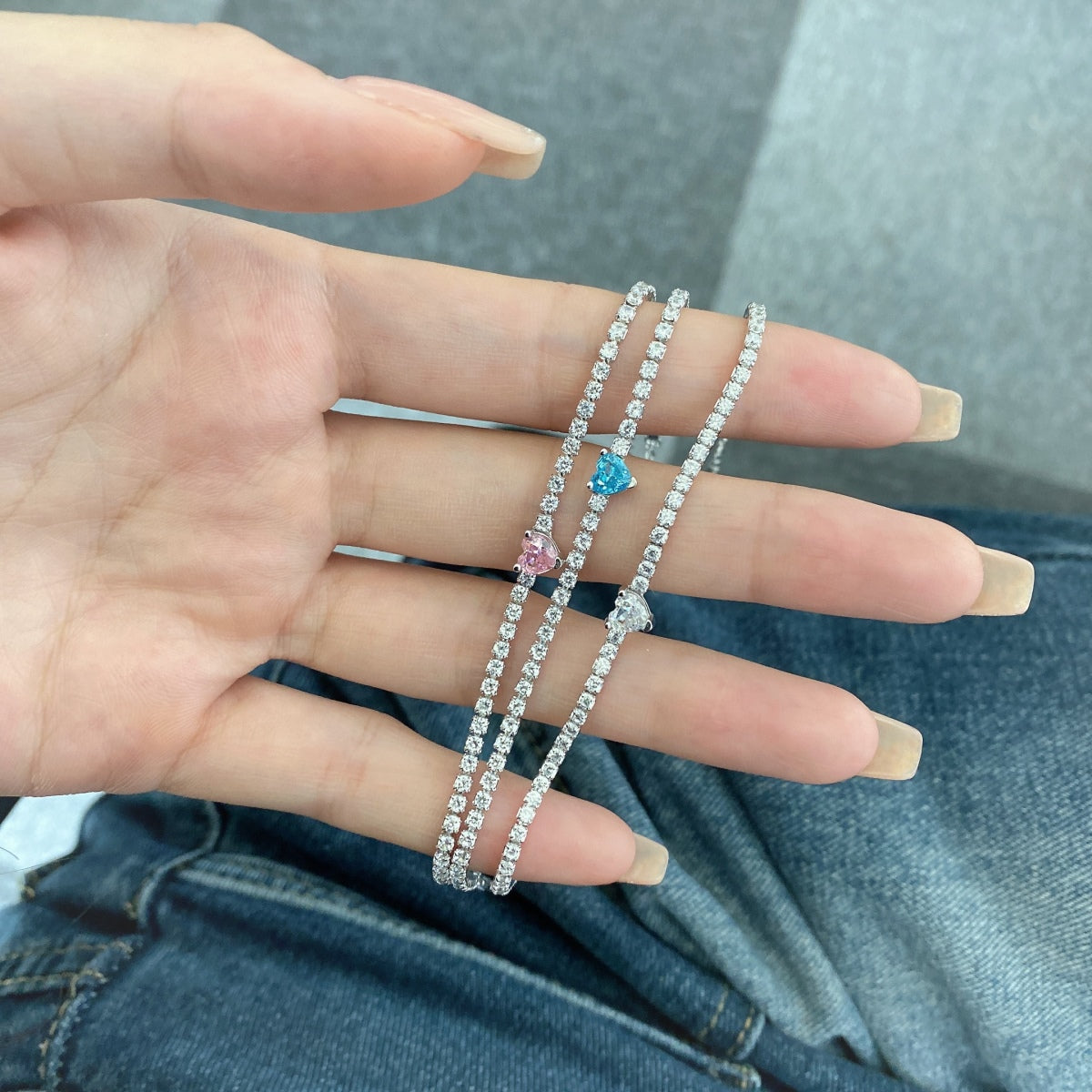 [Bijoux Regalia] Bracelet d'amoureux élégant et romantique en forme de cœur de 0,5 carat