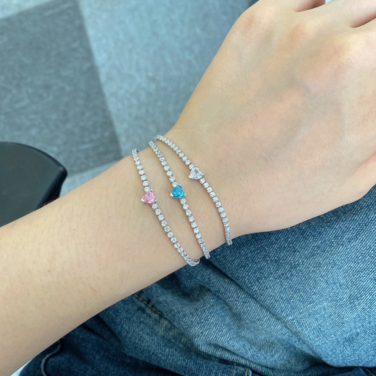 [Bijoux Regalia] Bracelet d'amoureux élégant et romantique en forme de cœur de 0,5 carat