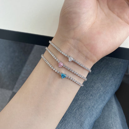 [Bijoux Regalia] Bracelet d'amoureux élégant et romantique en forme de cœur de 0,5 carat