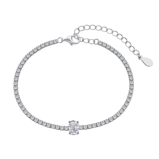 [Bijoux Regalia] Bracelet quotidien exquis taille ovale de 0,75 carat